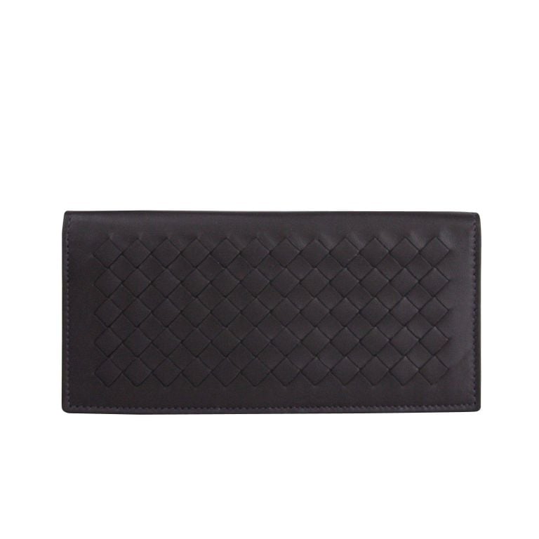 Intercciaco Long Bifold Leather Wallet - Black - Bottega Veneta Wallets