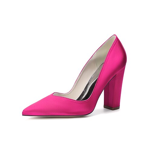 Marineblaue Damenpumps mit Blockabsatz, elegante Schuhe für die Mutter der Braut bei einer Hochzeit in der Stadt, bequeme Schuhe mit spitzer Zehenpartie und mittelhohem Absatz für formelle Anlässe