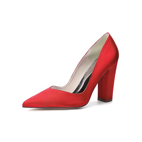 Marineblaue Damenpumps mit Blockabsatz, elegante Schuhe für die Mutter der Braut bei einer Hochzeit in der Stadt, bequeme Schuhe mit spitzer Zehenpartie und mittelhohem Absatz für formelle Anlässe