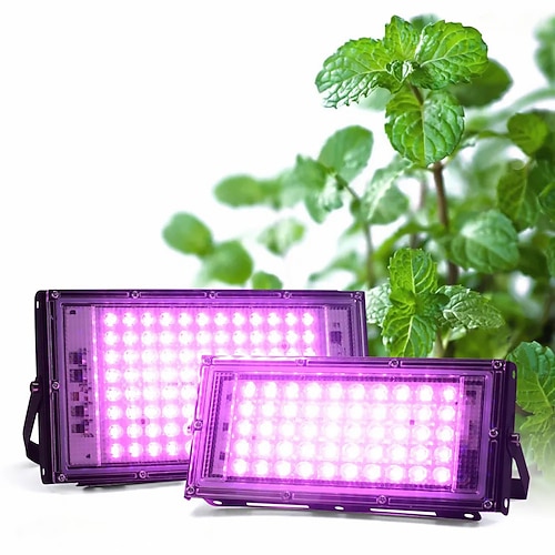 Vollspektrum-LED-Pflanzenlampe, Anzuchtlampe für Sukkulenten, Gemüse, Gewächshaus Gartenbeleuchtung, Zusatzbeleuchtung für Pflanzen, 50/100/200/500 W, EU-/US-Stecker Image