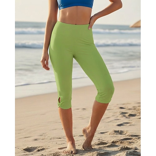 Damen Schlank Caprihose Leggings Urlaub Vintage Ethno-Stil Capris Hohe Taille Einfach Atmungsaktiv Dehnbar Urlaub Formell Straße Blau Schwarz Weiß Purpur Sommer Frühling Schmale Passform Image