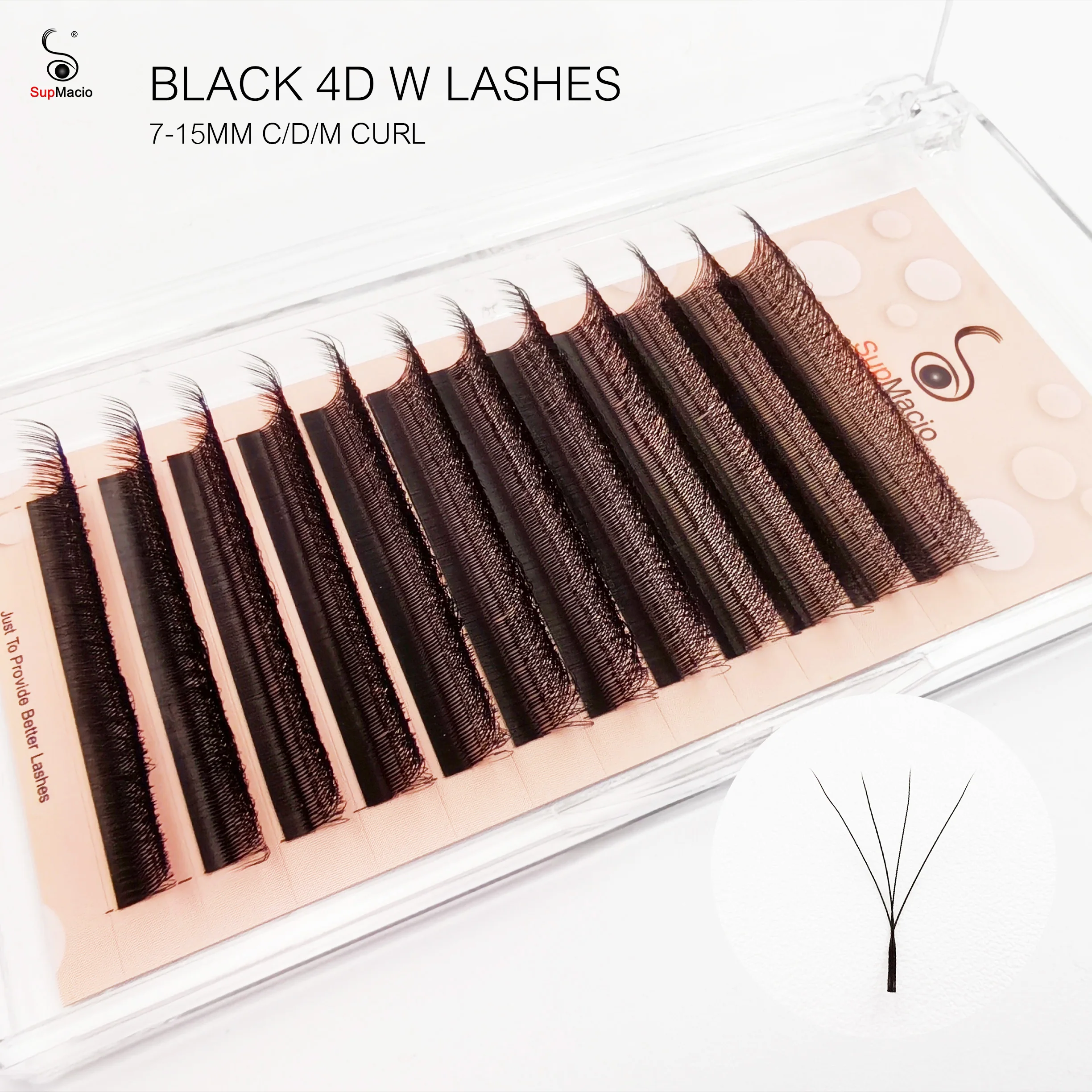 Supmacio 4D Clover Extension ciglia 0.07mm Mix ciglia Bouque Wire W 4D Lashes Extension De Cil ciglia Volume impermeabili extension ciglia accessori ciglia finte naturali ingrosso makeup ciglia finte