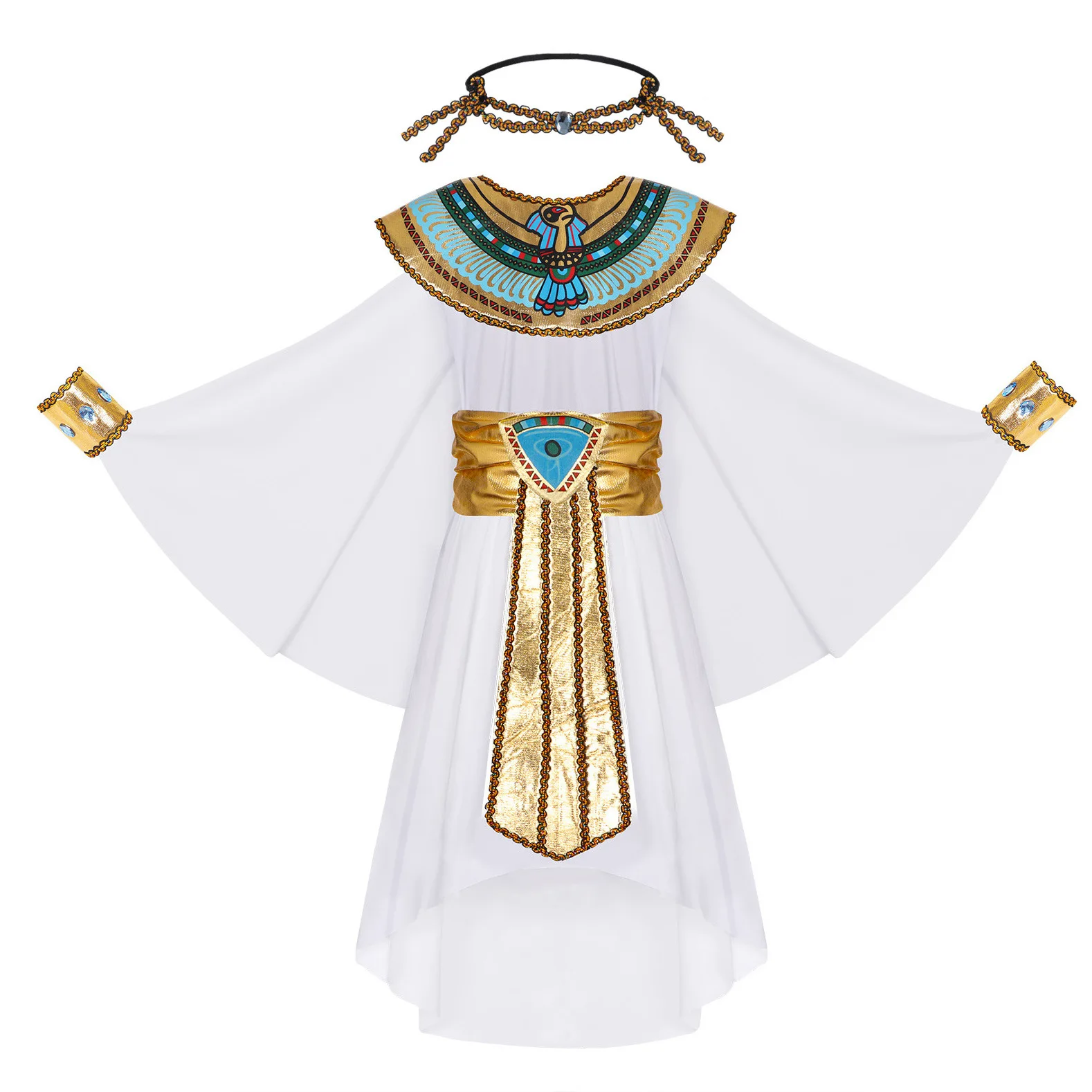 Costumi di Carnevale per Bambini e Bambine, Abiti da Principe e Principessa Egiziani, Costumi da Faraone e Cleopatra per Halloween e Feste in Maschera