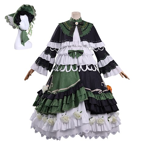Anime Kleid Cosplay-Anzüge Videospielkostüme Halloween Maskerade Täglich Anime Expo Kleid Hut Für Damen Erwachsene Image