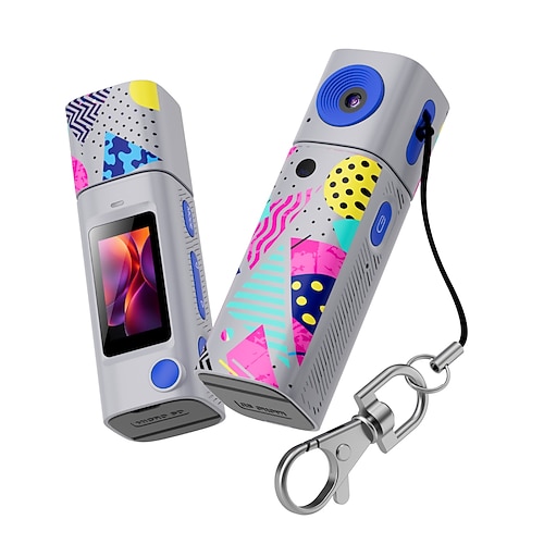 G10 Mini-Actionkamera für Kinder Teenager, 2K-HD-Videorecorder mit 230° drehbarem Objektiv TFT-LCD-Bildschirm, tragbare Taschen-Vlogging-Kamera, niedliche, kompakte Digitalkamera für Reisen,