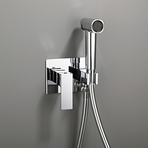 WC-Bidet-Set mit verdeckter Warm- und Kaltwasserfunktion, Handbrause für WC, Warmwasser Image