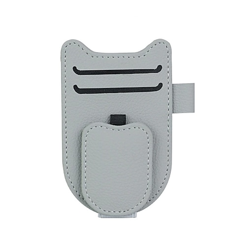 Magnetischer Auto-Sonnenbrillenhalter, Sonnenblenden-Brillenclip, PU-Brillenhalter, tragbarer Ticketkartenclip, multifunktionaler Kartenhalter, universelles Autozubehör