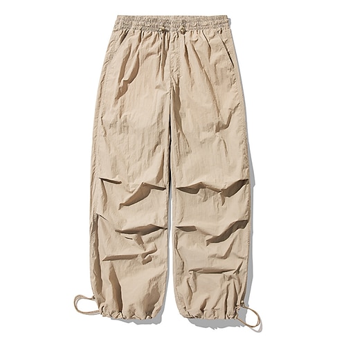 Herren Hose Freizeithose Sommerhose Schnelltrocknende Hose Kordelzug Tasche Einfach Komfort Atmungsaktiv Volle Länge Lässig Täglich Heim Urlaub Klassisch Schwarz Gelb Unelastisch Image