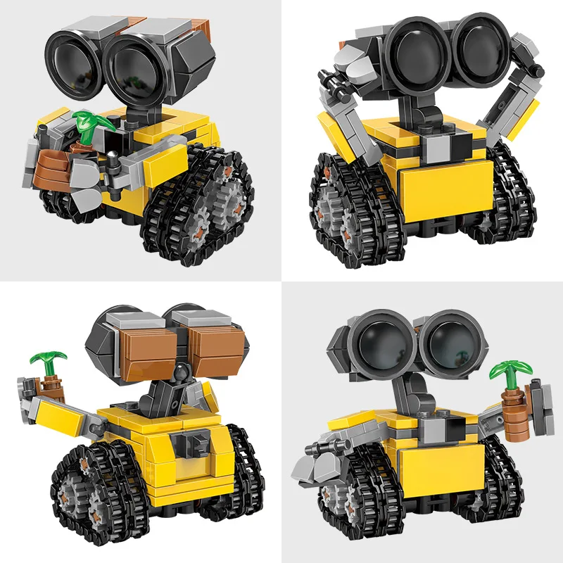 Divertente Mini Robot Spaziale MOC, Giocattoli di Costruzione, Modello di Robot Cingolato, Blocchi Classici di Film Sci-Fi, Regali per Bambini e Adulti