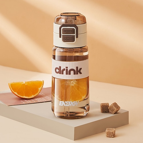 Doppelbecher für Studenten, tragbarer Trinkbecher für draußen, mit Ein-Knopf-Pop-up-Deckel, 700 ml Trinkbecher mit Strohhalm, tragbarer Trinkbecher für draußen Image