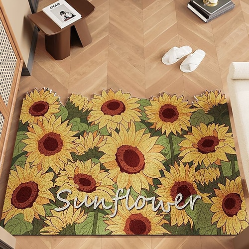 PVC-Fußmatte aus Luffa, französischer Stil, Schlingenflor, luxuriöse und strapazierfähige PVC-Bodenmatte für den Heimgebrauch Image