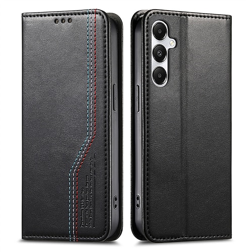 Handy Hülle Handyhüllen Für Samsung Galaxy S26 S25 Edge S24 Ultra Plus S24 FE A37 A57 A16 A55 5G A35 5G A25 Brieftaschenhülle Flip-Cover Kartenfach Stoßfest Retro TPU PU-Leder Image