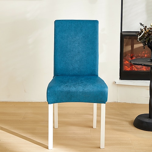 wasserdichte, elastische Stuhlhussen für Esszimmer, Küche, Hochzeit, Hotel, Bankett, Restaurant – schützen vor Verschmutzung Image