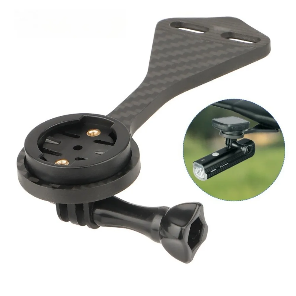 Kohlefaser-Rennrad-Computerhalterung und integrierte Drop-Bar-Halterung mit Lichthalterung, geeignet für GoPro-Schnittstelle Image