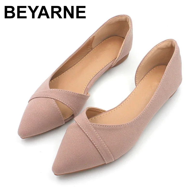 BEYARNEFashion Casual Flache Schuhe Frau Neue Sommer Atmungsaktiv Komfortable Weichen sohlen Schuhe Spitz Flach Flache Frauen Schuhe