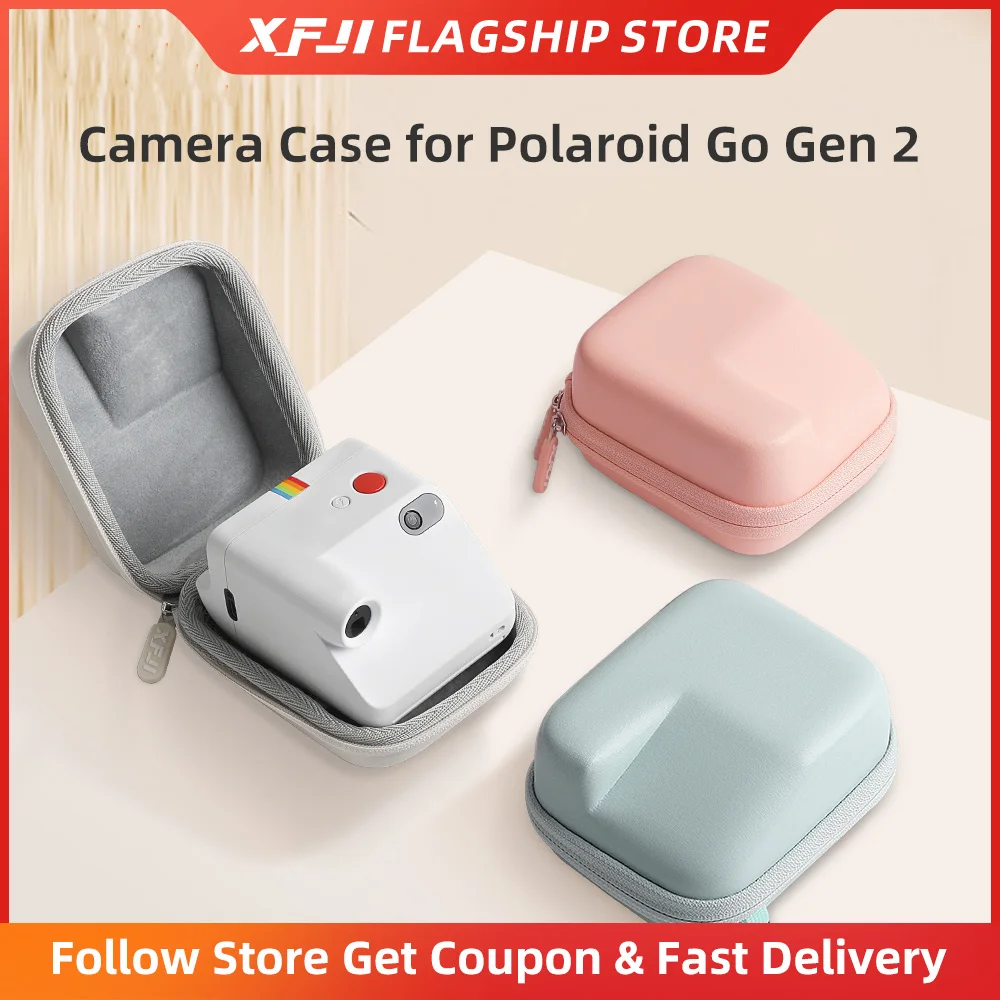 XFJI Reise-Tragetasche für Polaroid Go Gen 2 Organizer Aufbewahrungstasche Eva Hartschalen-Schultertasche Tragbare Tasche Kamera-Zubehör Image