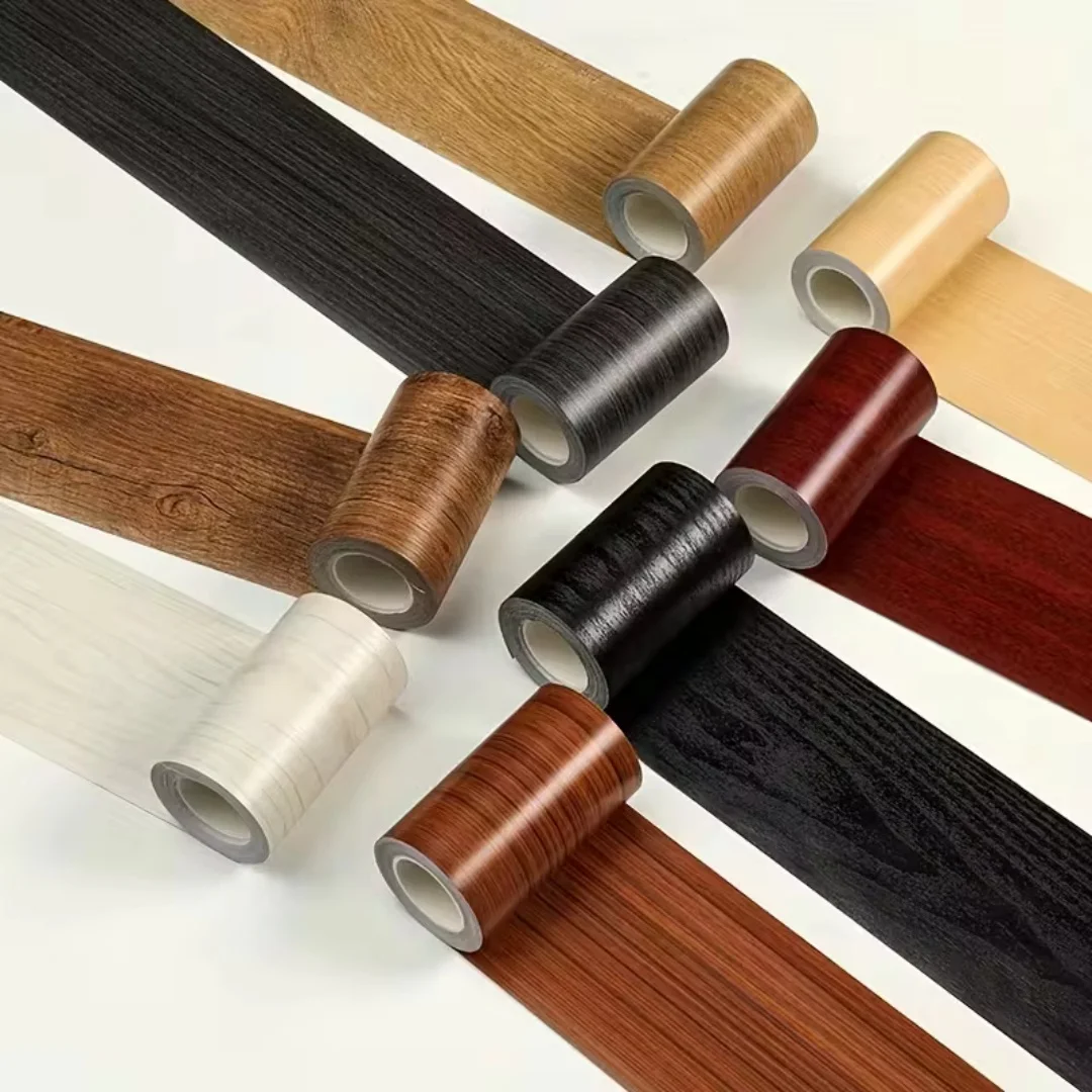 1 Stück Realistisches Holzmaserung-Reparatur-Klebeband für Bodenbeläge und Möbelrenovierung, Fußleisten-Aufkleber zur Heimdekoration Image