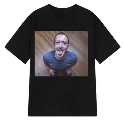 Lustiges T-Shirt mit schlechtem Ausdruck, Mark Zuckerberg Good Joke T-Shirt, kurzärmeliges Damen-T-Shirt, grafisches T-Shirt, Sommer-Streetwear
