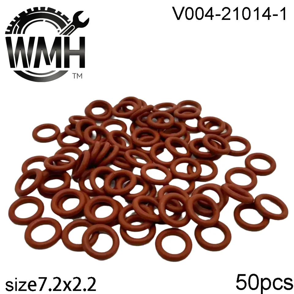 50-teiliges universelles Reparaturset für Kraftstoffeinspritzdüsen, Gummi-O-Ring 21014-1, Größe 7,2 x 2,2, Autozubehör