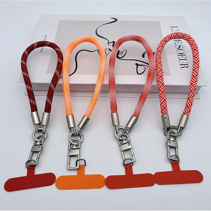 4 Pack Universal Phone Wrist Lanyard with Tether Tab, Braided Rope Cell Phone Hand Strap, Anti-Lost Phone Wristlet Keychain for iPhone, Samsung, Most Smartphones Cases, 4 Assorted Colors