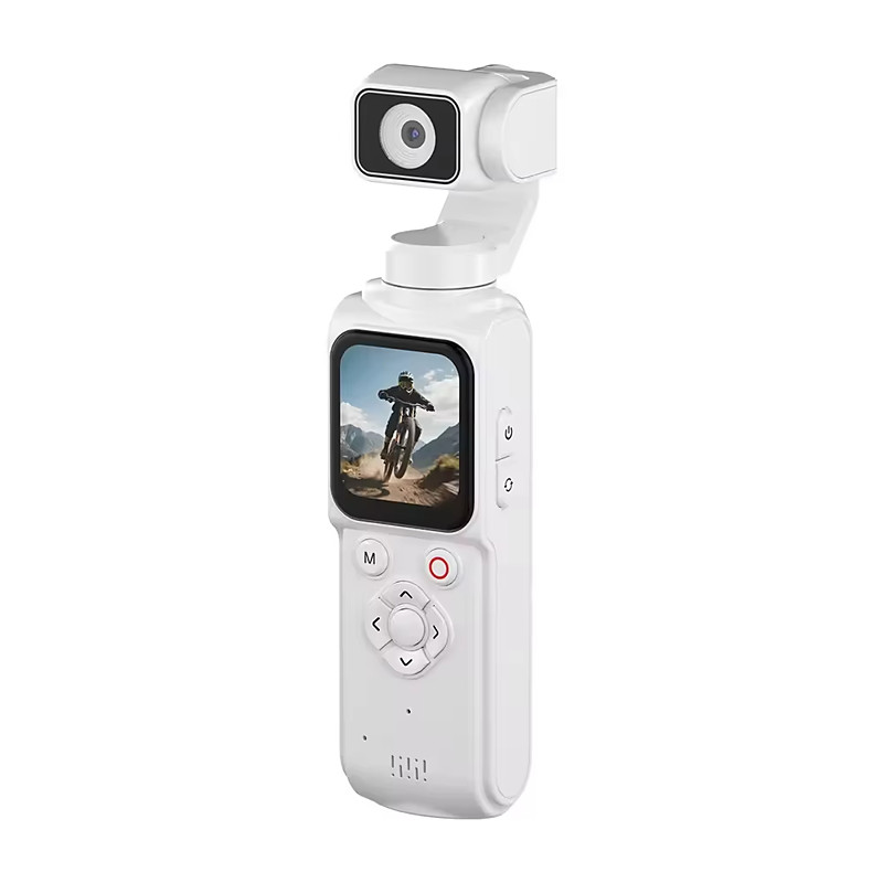 4K Ultra HD Pocket Gimbal Camera with 330° Auto Tracking Face Tracking, Handheld Action Camera with 1.72 Touch Screen, WiFi Wireless Vlog Camera for YouTube TikTok Travel, Portable Stabilizer