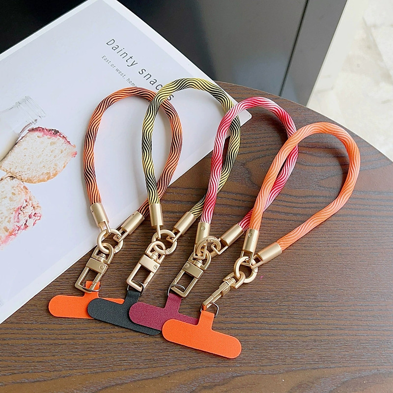 4 Pack Universal Phone Wrist Lanyard with Tether Tab, Braided Rope Cell Phone Hand Strap, Anti-Lost Phone Wristlet Keychain for iPhone, Samsung, Most Smartphones Cases, 4 Assorted Colors