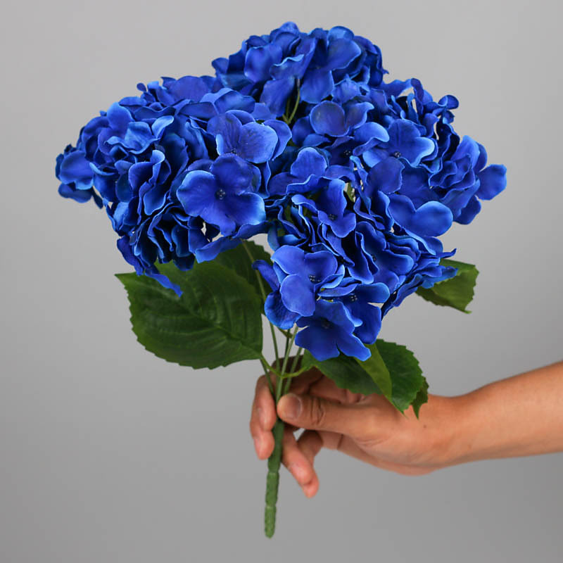 5 Heads Artificial Hydrangeas Flowers Bouquet Home Decorations Wedding Party Artificial Flowers Tabletop Display,Fake Flowers For Wedding Arch Garden Wall Home Party Decoration