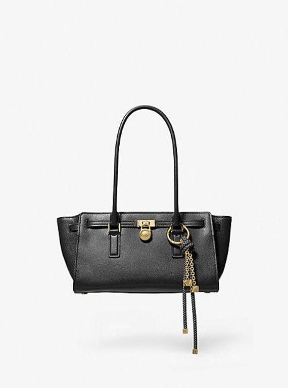 Mk Hamilton Moderne Small Leather Satchel - Black - MICHAEL Michael Kors Satchels