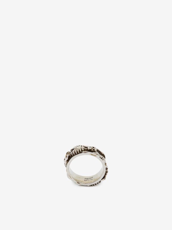 Dancing Skeleton Ring - White - Alexander McQueen Rings