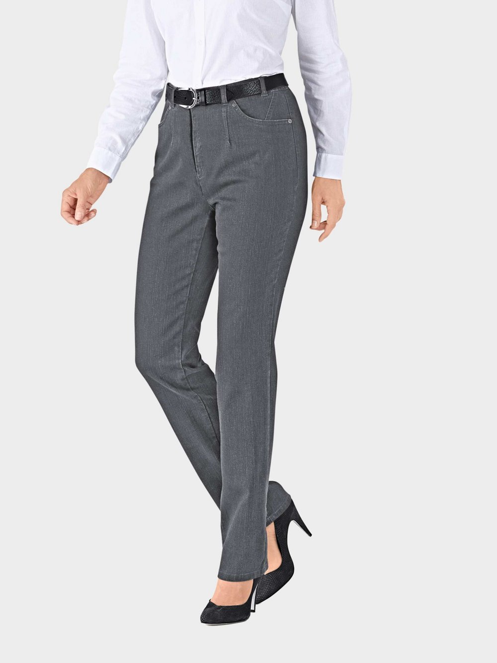 Goldner Jeans Damen grau, 38 Image