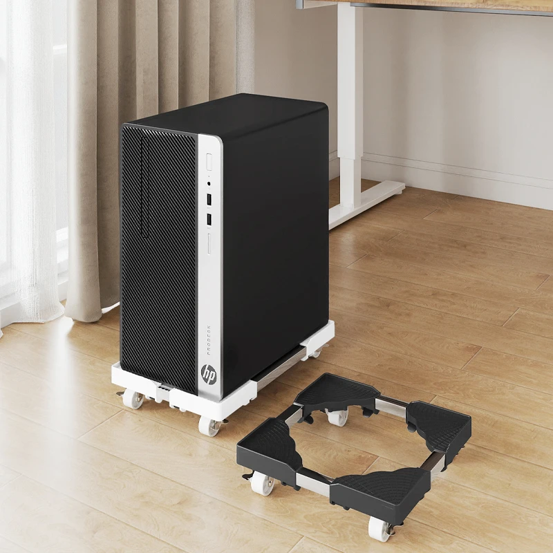 Ausziehbarer mobiler PC-Ständer mit verstellbarer Basis und Universalrädern für Büro-CPU-Tower, robuste und stabile Unterstützung Image