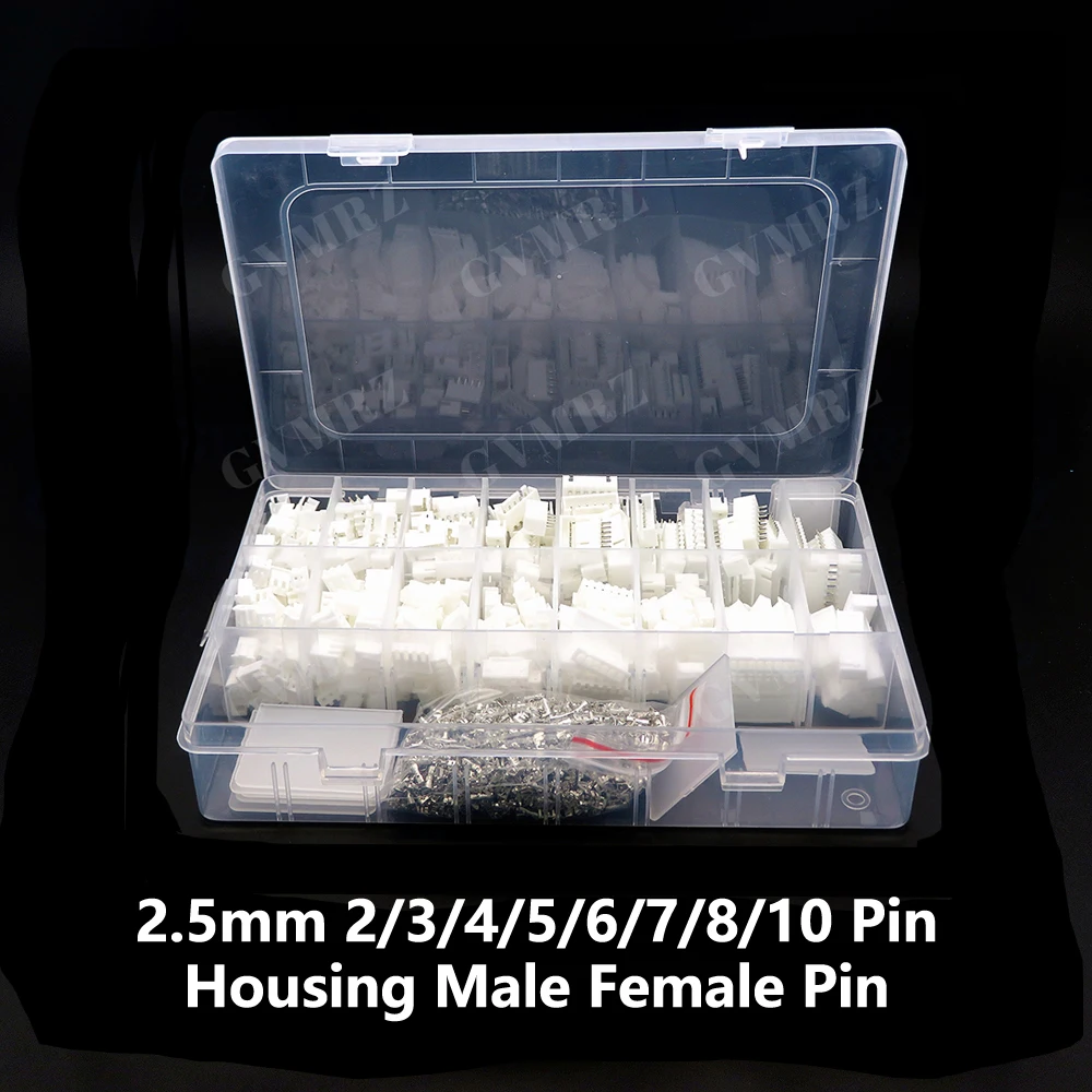 1330 Stück 2,5mm xh2.54 2/3/4/5/6/7/8/10 Pin Gehäuse Stecker-Buchse-Verbinder Adapter-Steckerset Perfekt Kompatibel mit JST-XHP Image