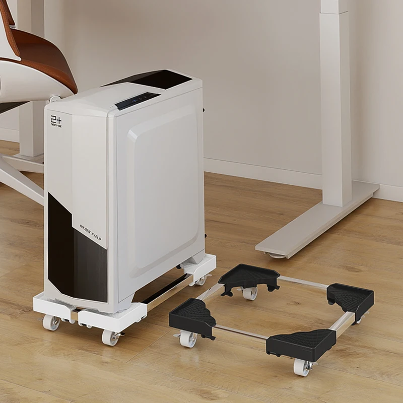 Tragbarer, verstellbarer CPU-Halter, ausziehbare mobile Basis mit Universalrädern für Gaming-Desktop-Tower, feuchtigkeitsbeständig Image