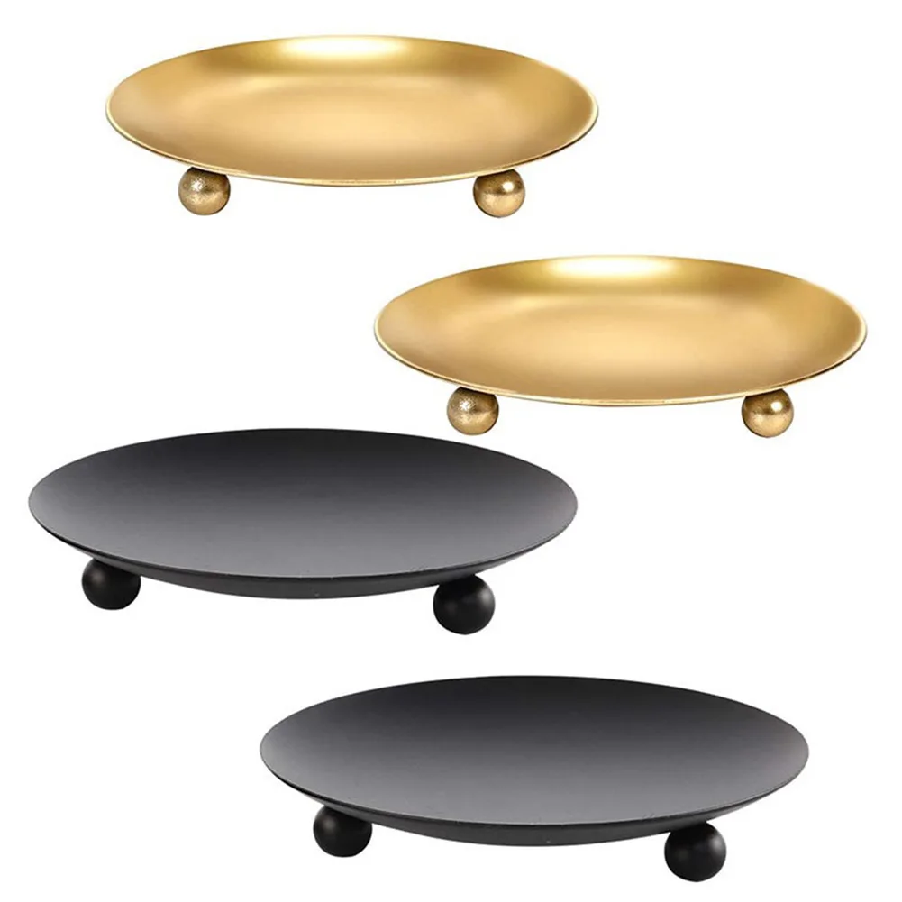 1pc Eisen Platte Kerzenhalter Säule Kunst Dekorative Sockel Für Hochzeit Party Spa Festival Kunst Geschenk Hause Dekorationen Image