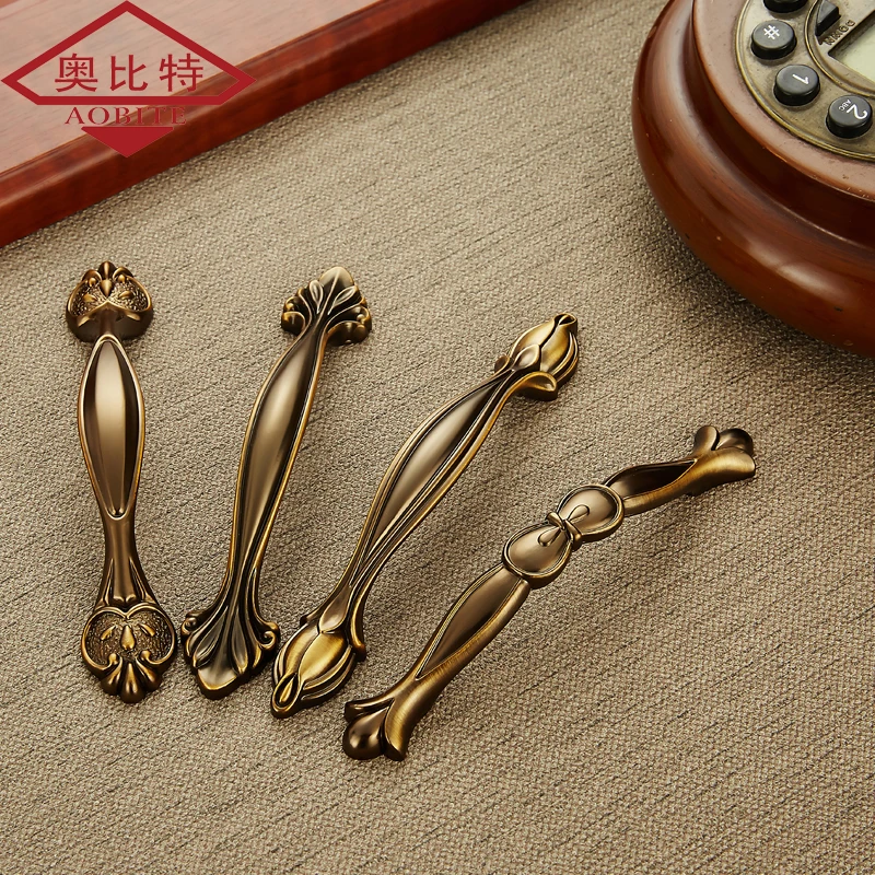AOBT Gelb Antiken Küche Schrank Tür Griffe Silber Box Kommode Schrank Griff Schublade Zieht Möbel Hardware küchen schrank aufbewahrung