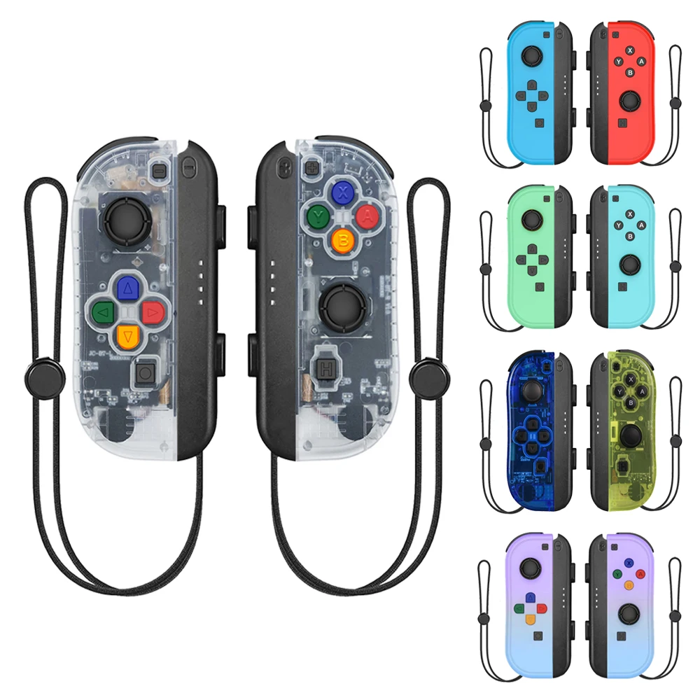 Joycons Gamepad für Nintendo Switch/OLED/Lite Controller Bluetooth Kabelloser Joystick mit Vibrations- und Turbo-Aufweckfunktion Image