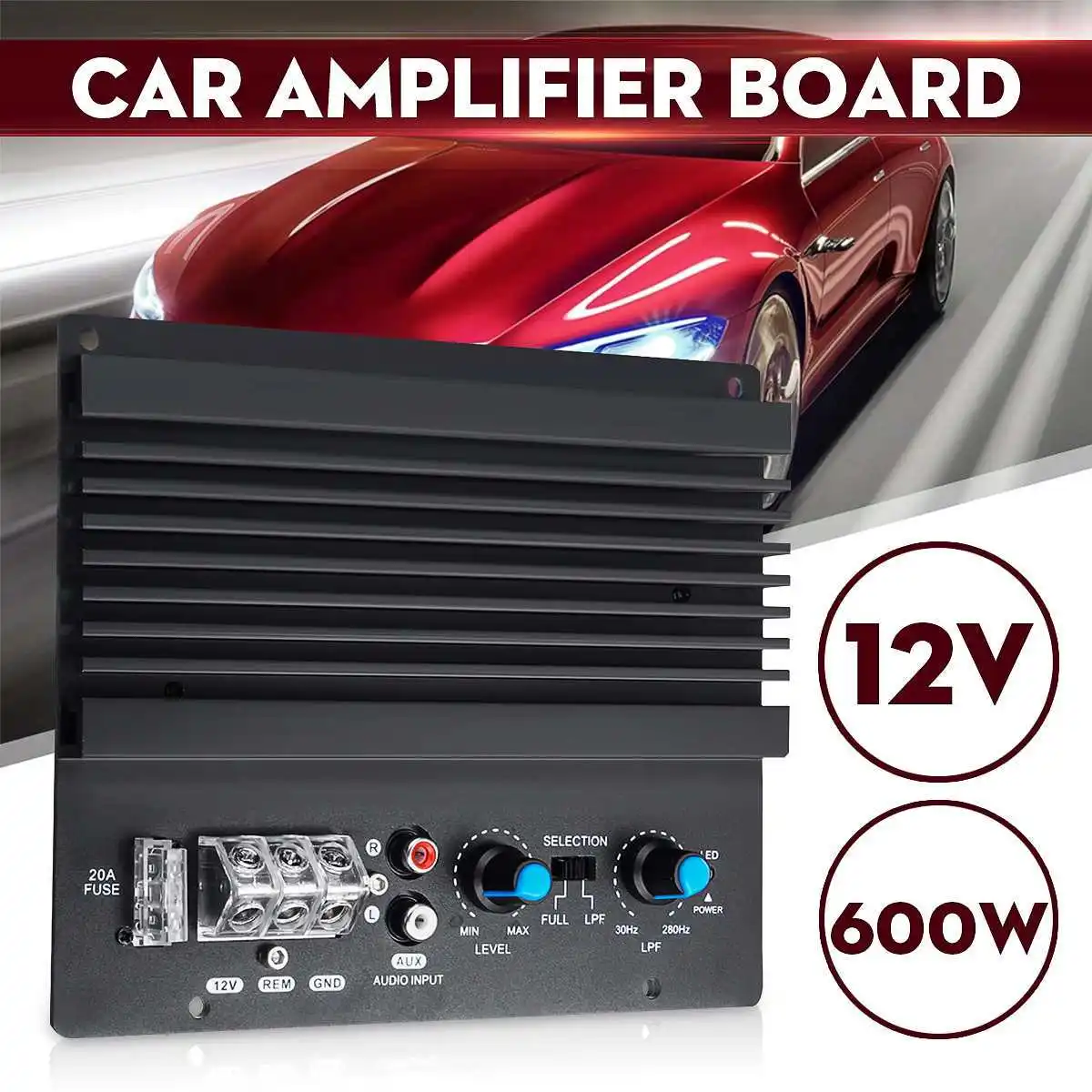 12V Car Audio Subwoofer Dedicated High-Power Internal Amplifier Board 200W Car Amplifier Board