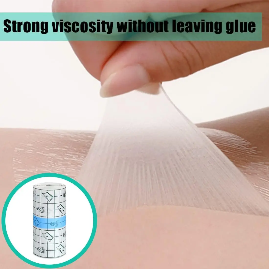 Wasserdichter Tattoo-Verband Transparenter Medizinischer Klebefilm Atmungsaktiver Steriler Wundverband für Tattoo-Nachsorge, Verbrennungen Image