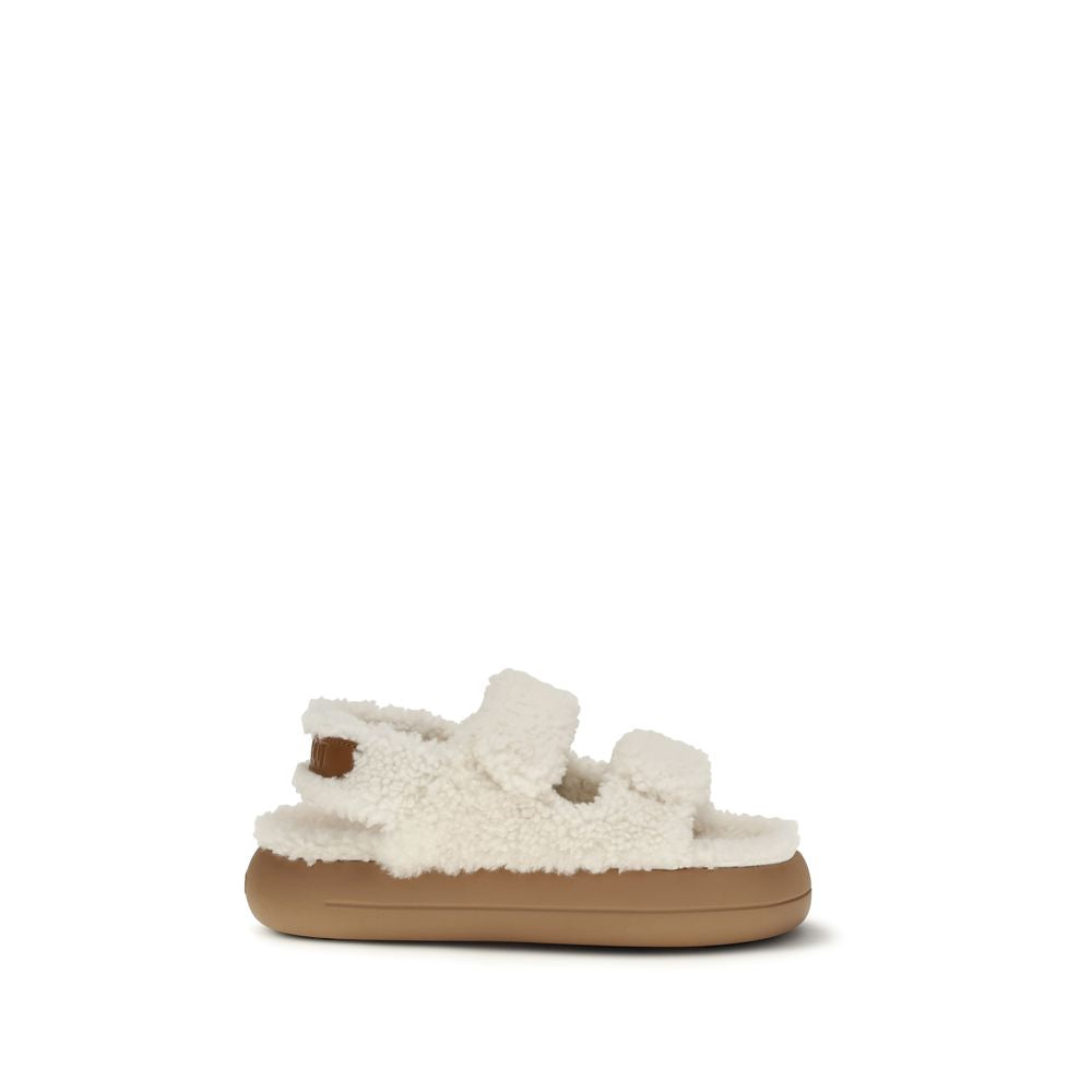 Moon Boot Weiße Polyamid Flache Sandalen
