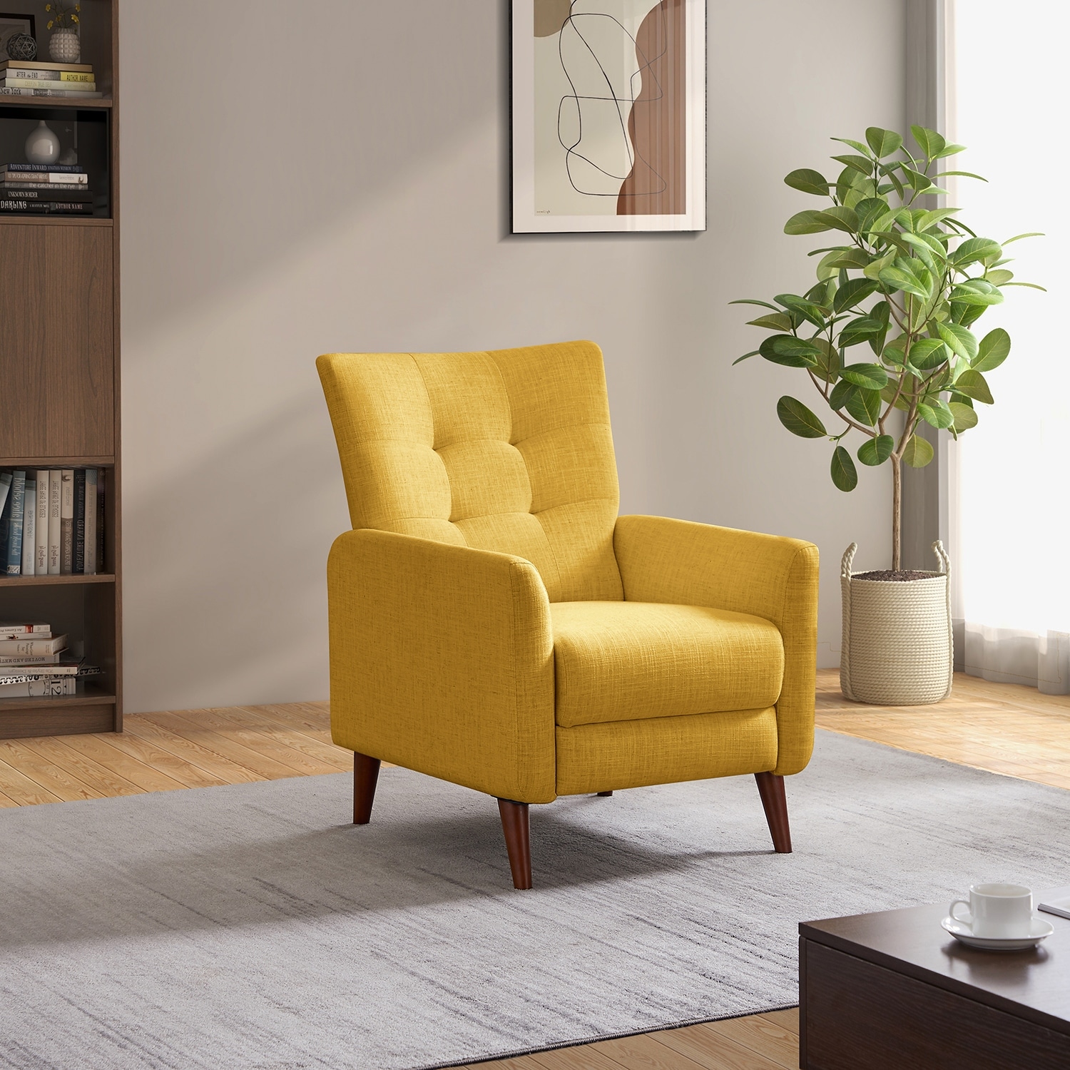 Aurora Comfy Manual Recliner with Wood Base