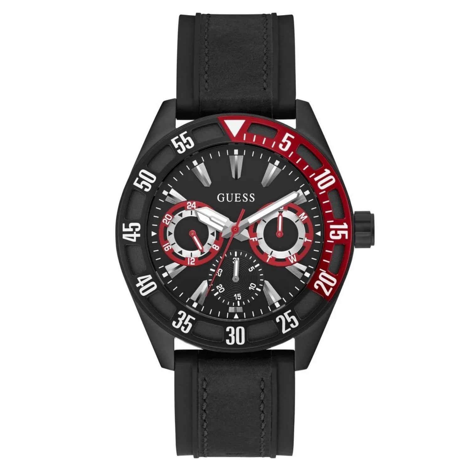 Guess Men's Letterman Black Dial Watch - GW0903G2 - One Size