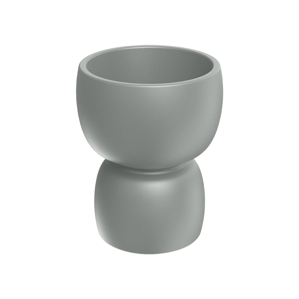 Prosperplast - Blumentopf aus Rotationsgeformtes Polyethylen 17/12L Ø40x48cm in farbe Grau - Duala Round ETHICK Image