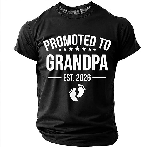 Herren Opa Lustiger Slang T Shirt Kurzarm T-Shirt 3D-Druck Rundhalsausschnitt Hemd Mode Täglich Täglich Straße Schwarz Rote Dunkelgrün Sommer Frühling Bekleidung S M L XL XXL XXXL