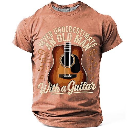 Herren Lustiger Slang T Shirt Kurzarm T-Shirt 3D-Druck Rundhalsausschnitt Hemd Mode Täglich Täglich Straße Grapefruit-Heide Sommer Frühling Bekleidung S M L XL XXL XXXL
