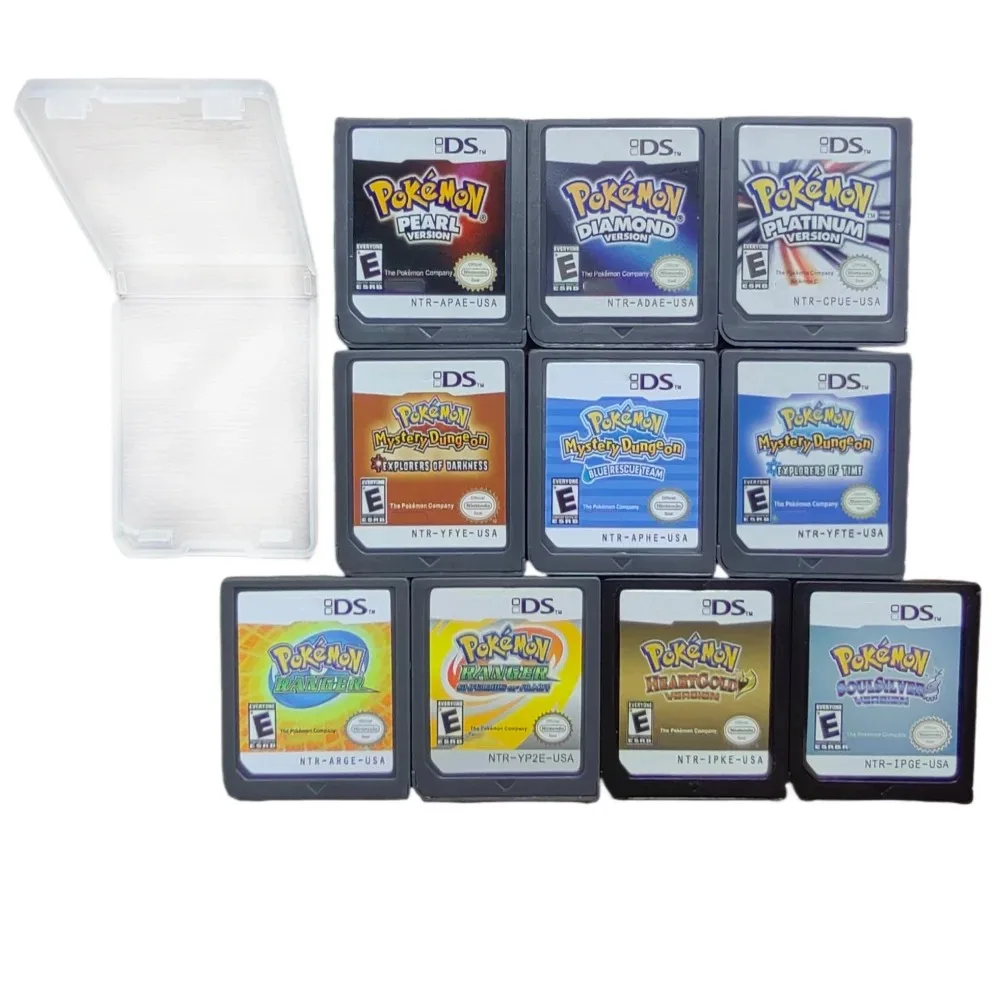 Cartouches de jeux vidéo DS USA pour console de jeux vidéo, série Pokémon HeartGold SoulSilver Platinum Diamond Pearl Black 2 White 2