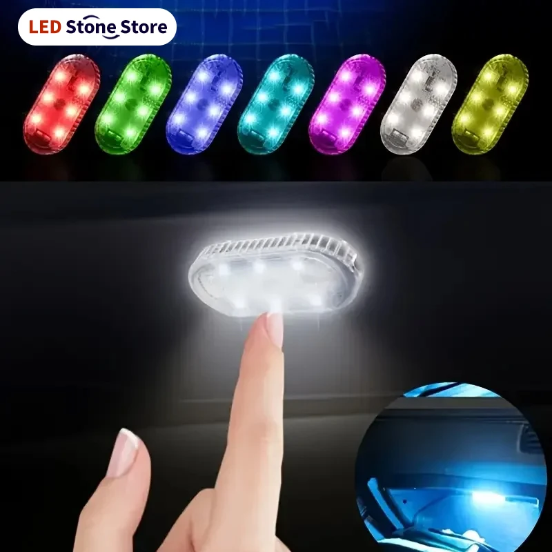 1pc Touch Sensor USB LED Interior light LED Lamp Car Ceiling Lamp Reading Light Car Decorations Roof Interior Lighting