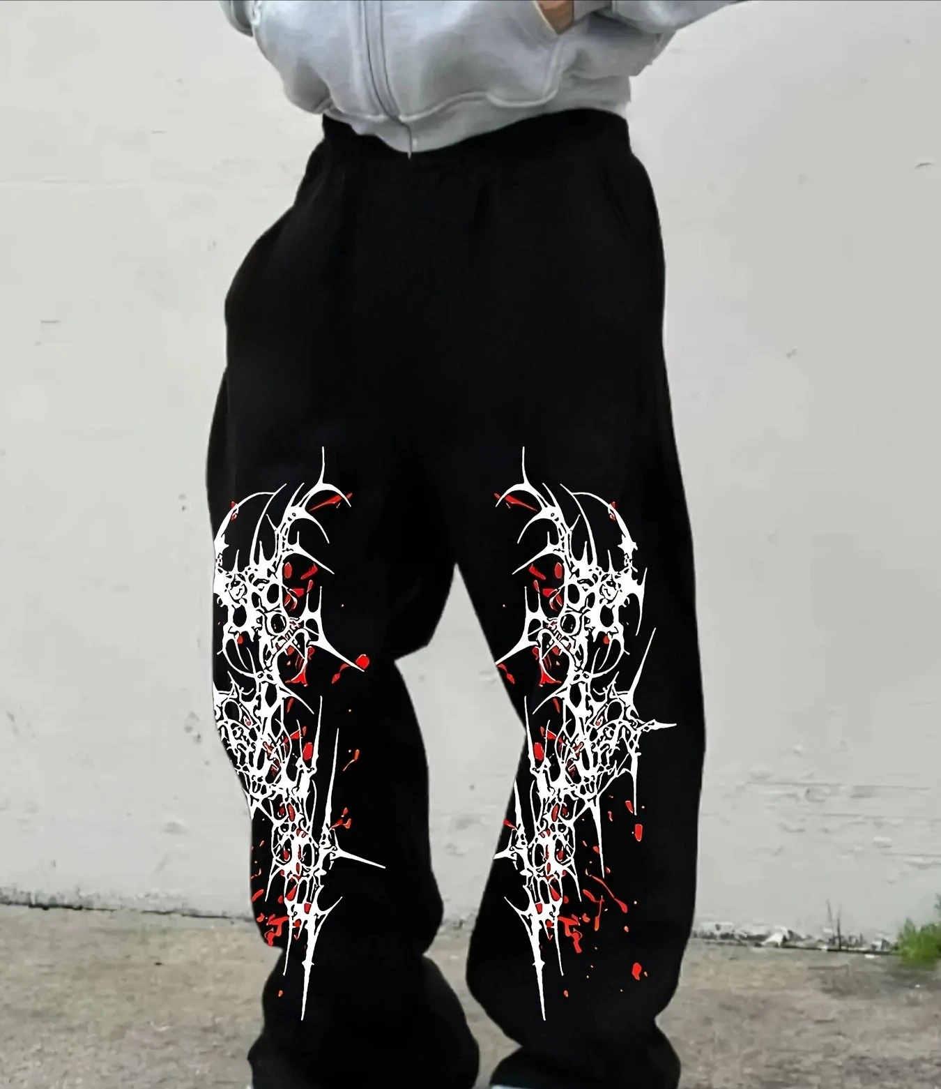 2026 Sommer Mode Neue Retro Gothic Loose 3D-Druck Straight Leg Hose Outdoor Street Hip-Hop Lässige Loose Hose Große Größen