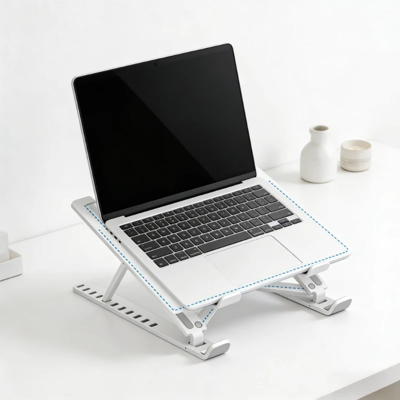 1 Stück tragbarer, faltbarer, verstellbarer Laptop-Ständer, kompatibel mit kleinen Tablets, Desktop-Basiszubehör Image