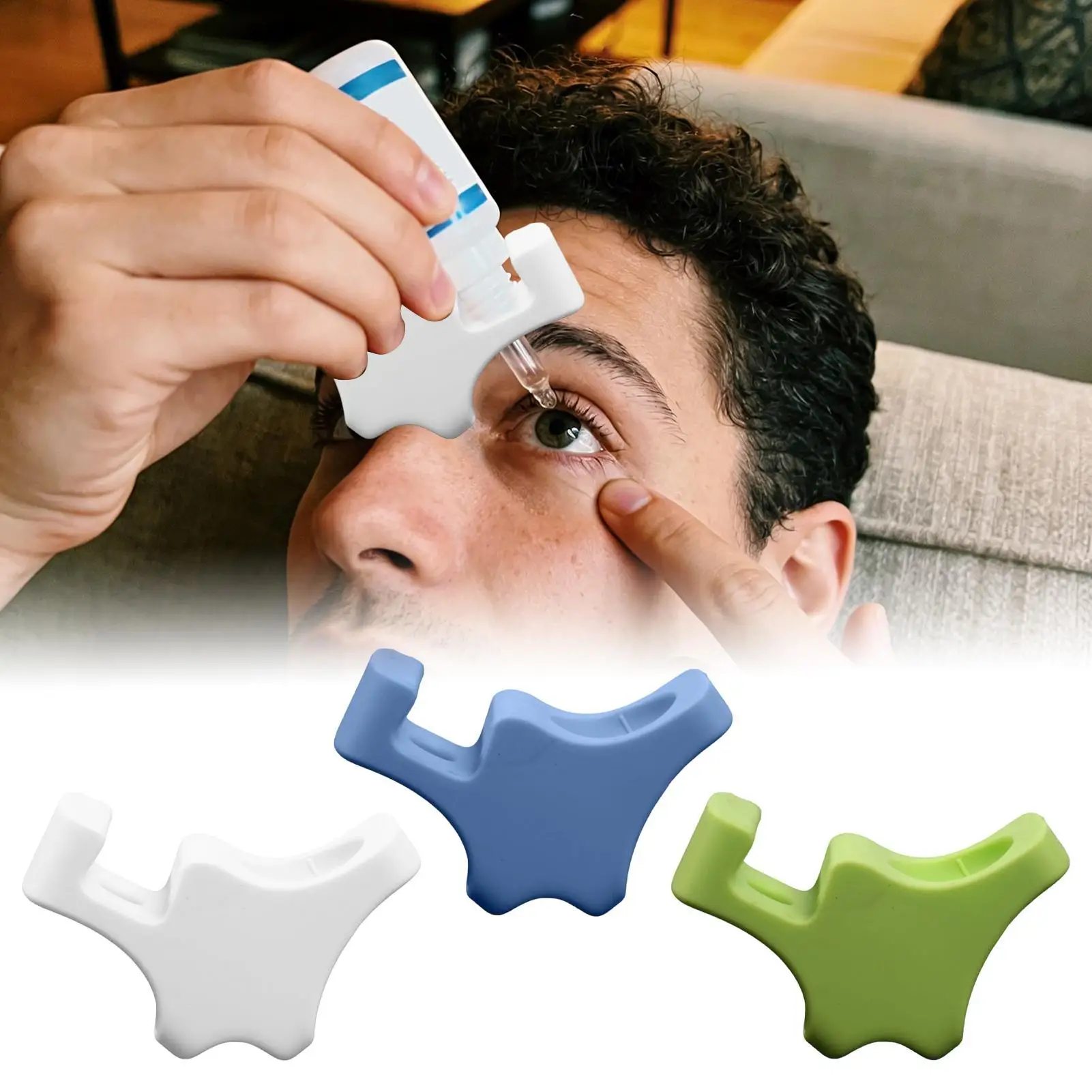 Wiederverwendbarer Augentropfenhalter, Augentropfenhilfe, Augentropfen-Applikator, Hilfsmittel zur Anwendung von Augentropfen Image