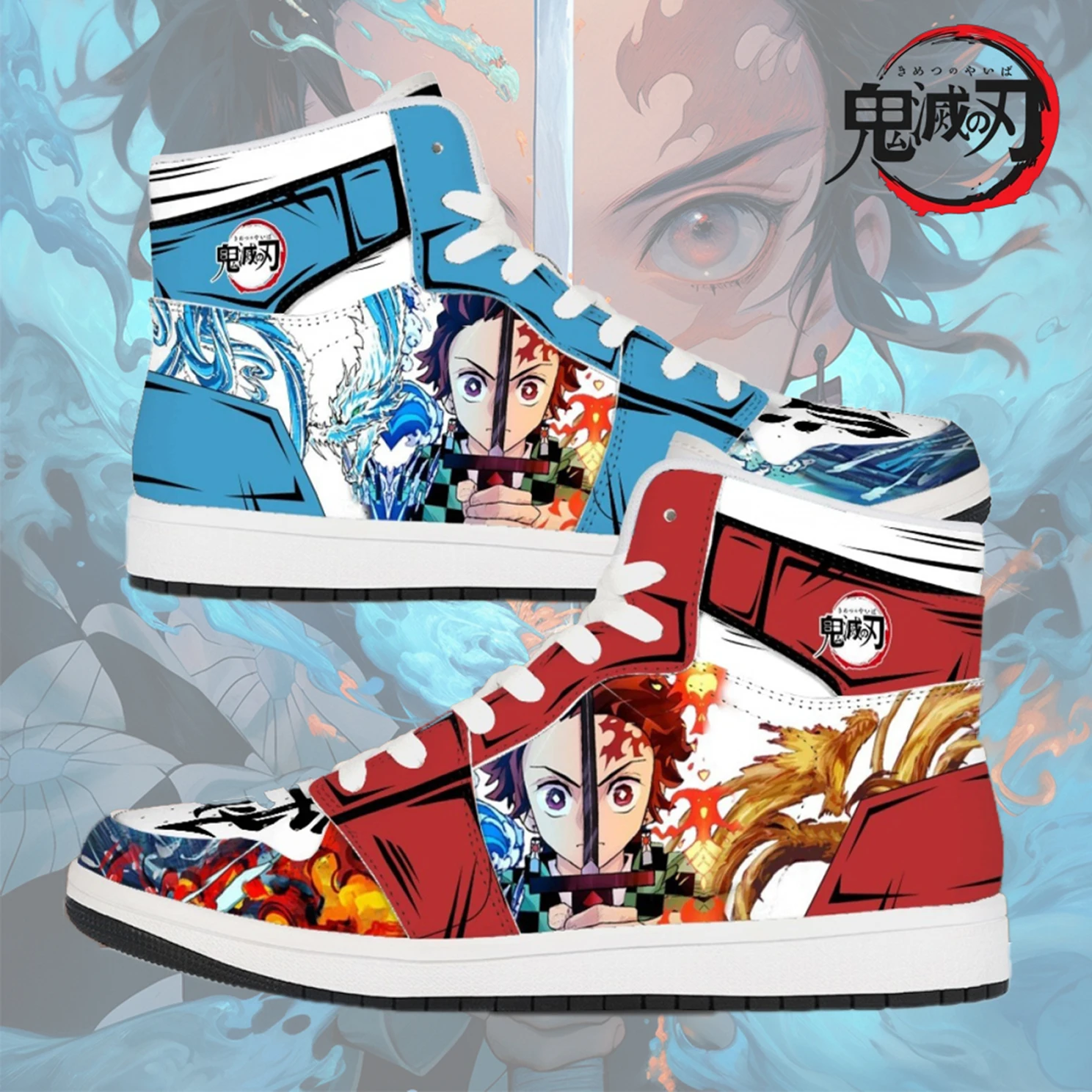 Demon Slayer Corps Sneakers Tanjirou Anime Cosplay Co-Branded Basketballschuhe Modische Herrenschuhe Damenschuhe Personalisiertes Geschenk